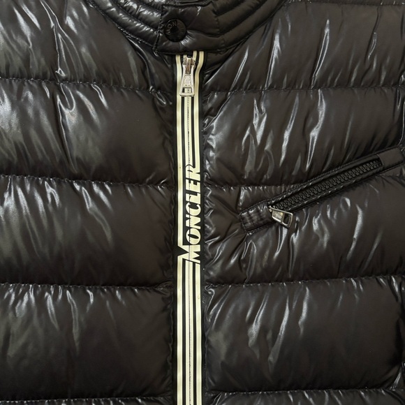 Moncler Shiny Black Puffer Jacket Men Size 3 - Picture 2 of 14